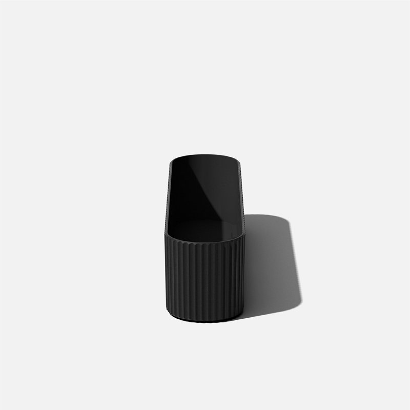 Black 36-inch Plastic-Stone Composite Outdoor Window Box Planter