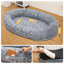 Grand lit pour chien de taille humaine lavable avec housse amovible-471780011-471780010
