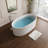 65'' x 34'' Freestanding Solid Surface Bathtub
