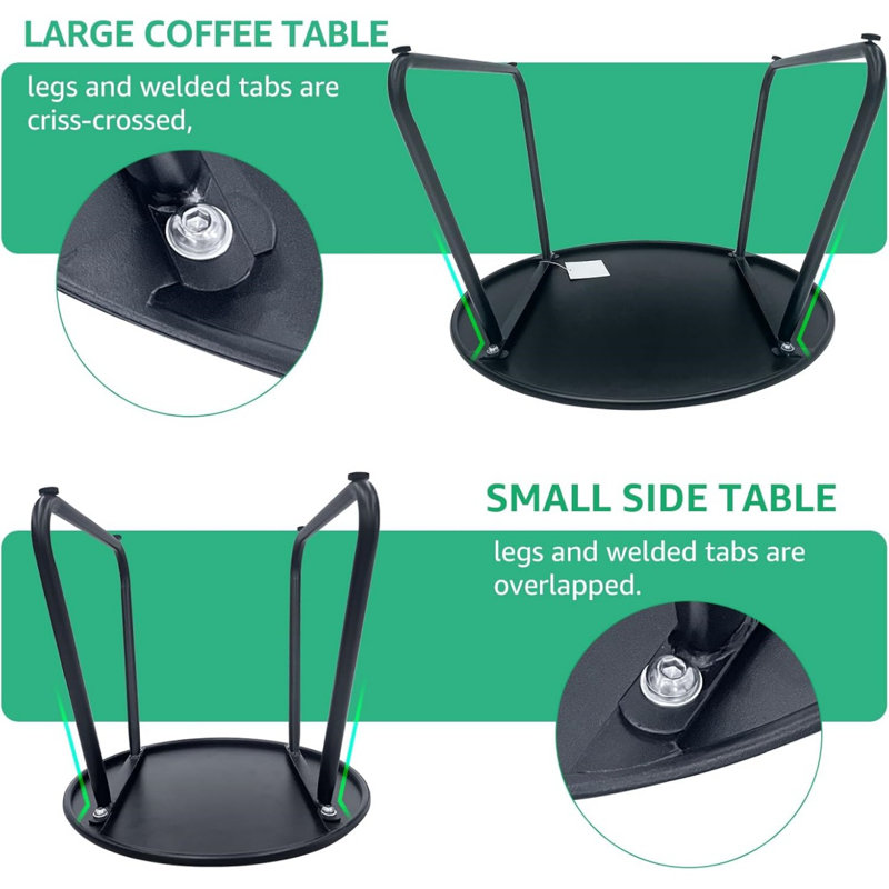 Ensemble de 2 tables basses d'extérieur pour patio
