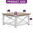 Farmhouse Square Coffee Table With Open Storage