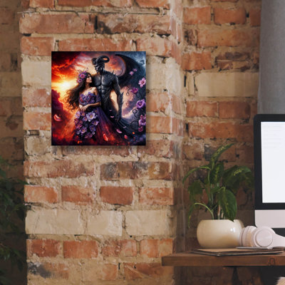  'Power Couple 1' by Rey Klimt Canvas Wall Art, 12" x 12"