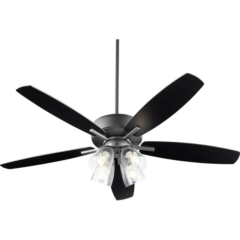 Ventilateur de plafond standard à 5 pales 52 po avec chaînette et ensemble d’éclairage inclus Evangeline