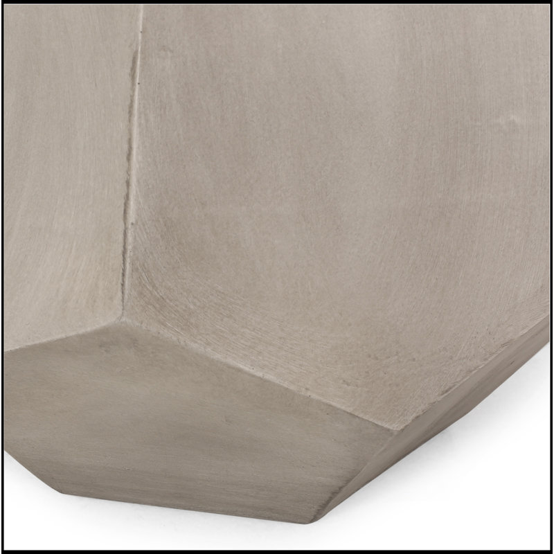 Table d'appoint d'extérieur CALGary, gris clair, résistante aux intempéries et élégante pour le patio et le jardin