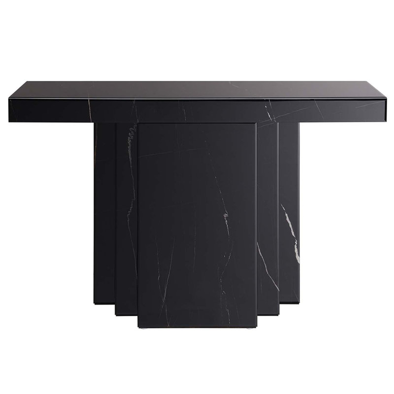 Console Drisana, finition miroir noir