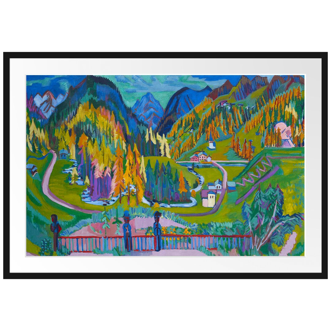 Gerahmtes Poster Sertig Valley in Autumn von Ernst Ludwig Kirchner