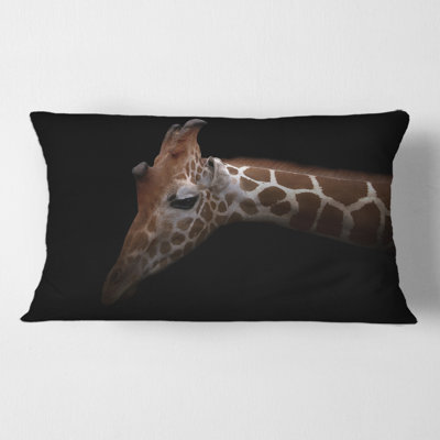 Housse de coussin rectangulaire et insert Portrait of a Giraffe IV