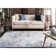 Tapis oriental blanc et bleu royal Harty
