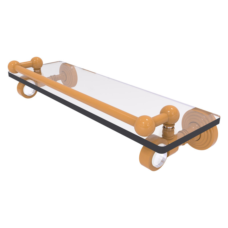 Tablette flottante Pacific Grove, H 3,5 po x l 16 po x P 5,5 po, Jaune doré