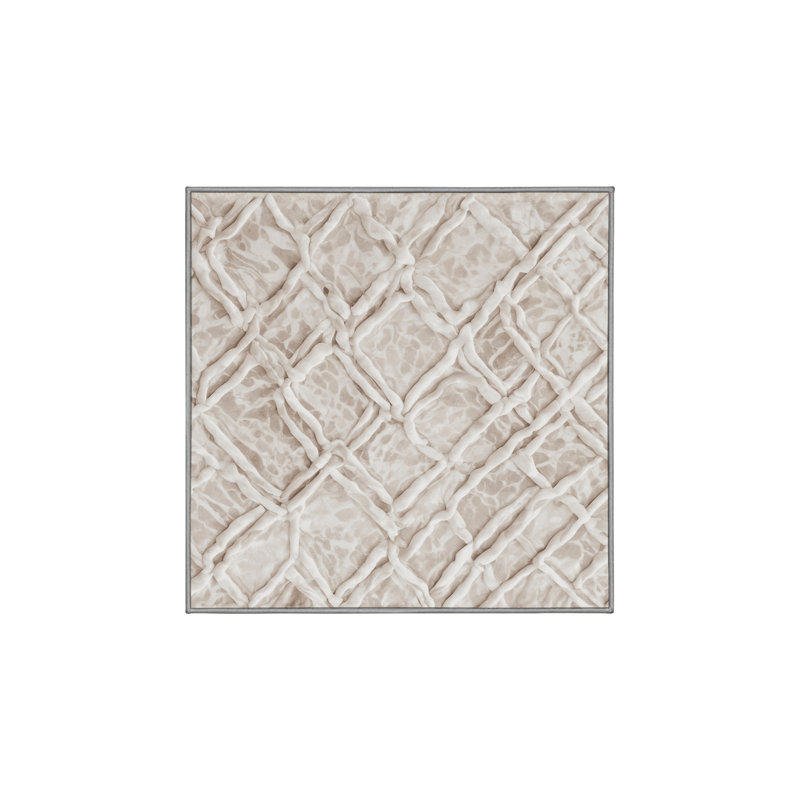 Machine Washable Gray Area Rug, Square 4'