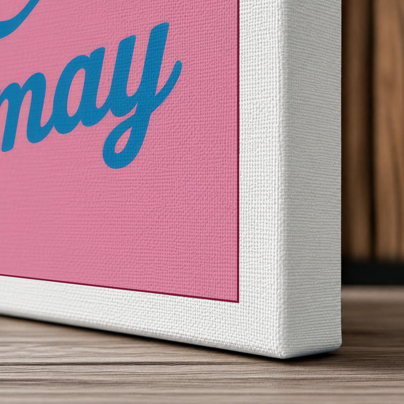 Dismay Typography - Wrapped Canvas, 36x24 - 91.4 x 61.0 cm, White Border