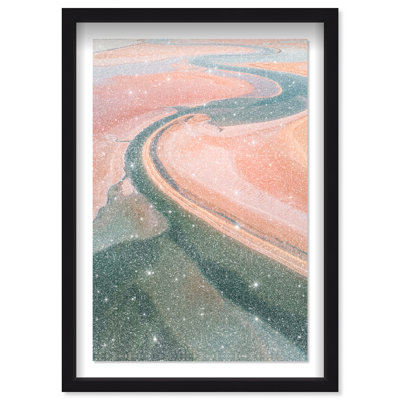 Peach Sand Framed Graphic Art