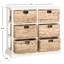 Commode décorative à 6 tiroirs en bois massif Painswick-956809225