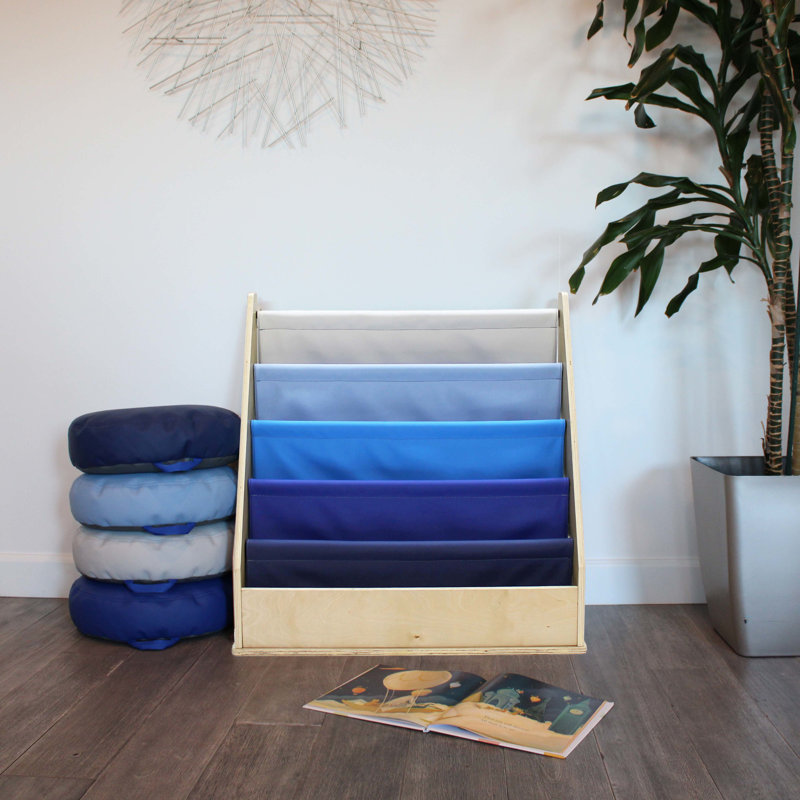 Présentoir à livres Birch Sling, Bleu marine / bleu poudre
