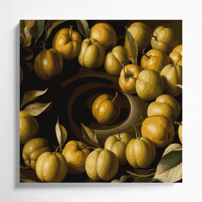 Art mural sur toile brun Fruit Medlar