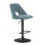 Ensemble de tabouret de bar pivotant à hauteur réglable avec revêtement en chenille et repose-pieds-1800222736