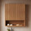 Armoire de salle de bain murale rayée de 26 po avec portes, tablette et compartiment de rangement ouvert au-dessus de la toilette pour la salle de bain, la cuisine et la salle de lavage