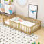 Lit simple en bois avec clôture-40852864