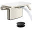 Robinet de lavabo de salle de bain - Meuble-lavabo 4 po avec plateforme de rangement, 2 trous avec bouchon de bonde escamotable, lavabo solide-114472078