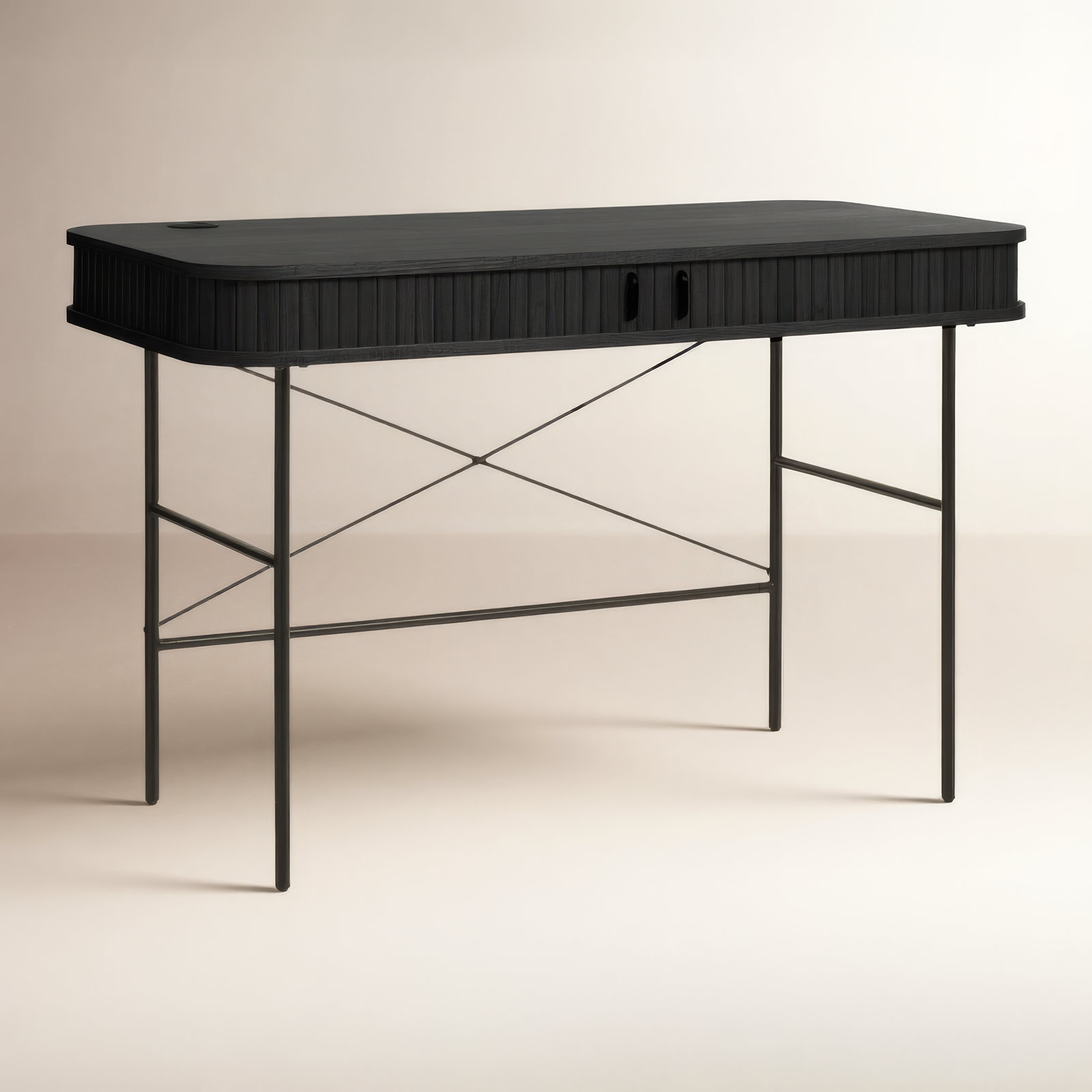 Iris Writing Desk, Black Oak