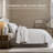 Modern Windowpane Cotton Sateen Quilt Set,Pre-Washed 100% Cotton Coverlet Bedspread, 3-Piece Soft Lightweight Bedding Set With 2 Shams For All Seasons-124542143-124542142