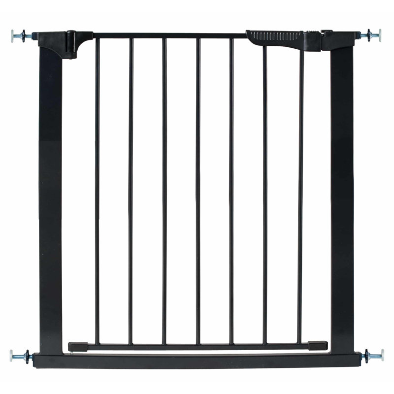 Black Metal Auto-Close Pressure Mounted Safety Gate