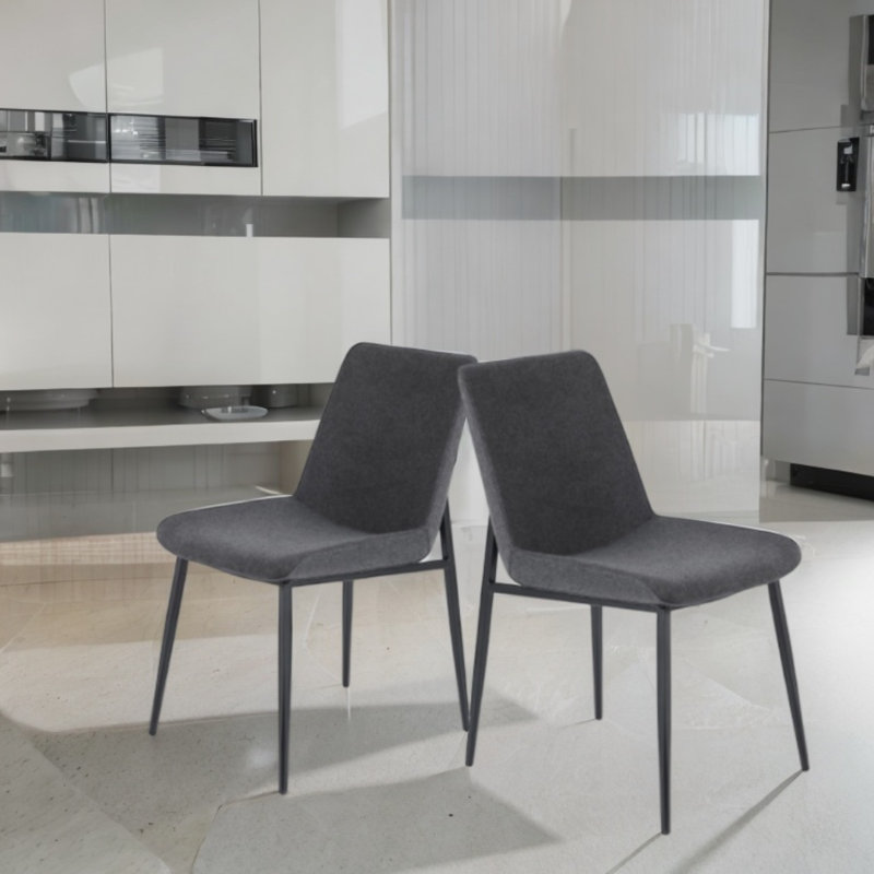 Chaise en tissu Thundelarra, Gris foncé