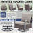 Wyland Industrial Style Outdoor Fire Pit Set -2 Swivel Glider Chairs, 30" Propane Fire Pit, 2 Ottomans With Weather-Resistant Cusions-1383585358