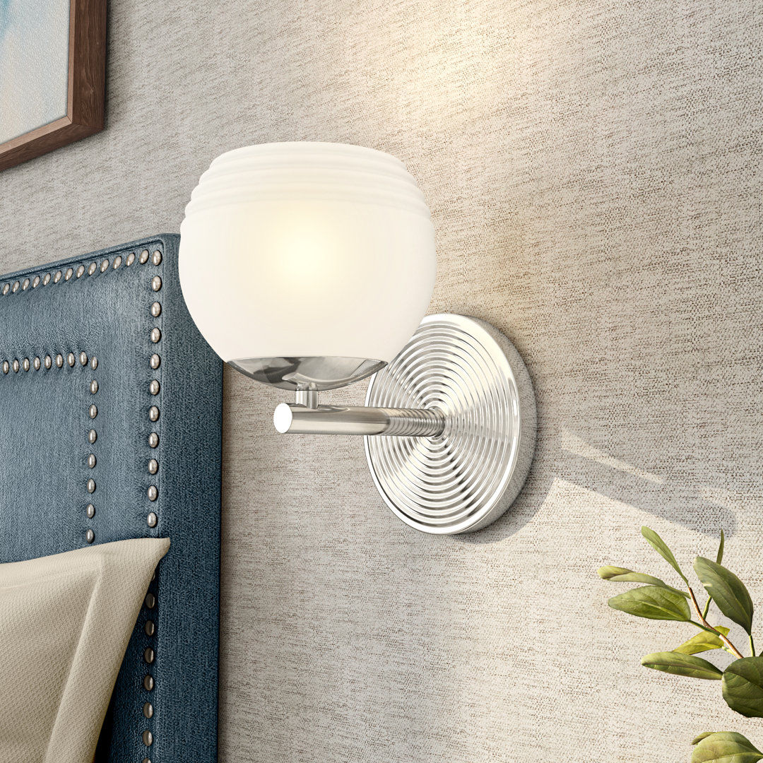 Vernon 1 - Light Dimmable Flush Mounted Sconce Willa Arlo™ Interiors