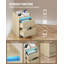 Bedside Table Set of 2 with LED Lights, Bedside Cabinet with Charging Station and 2 Drawers, Nightstand with USB Ports & Power Outlet for Living Room and Bedroom -2074068703