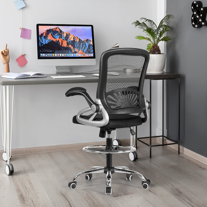 Inbox Zero Franktown Mesh Drafting Chair