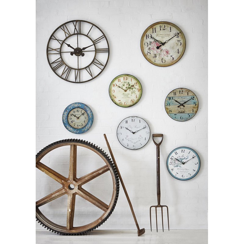 Boudreau Climbing Rose Wall Clock - 36cm