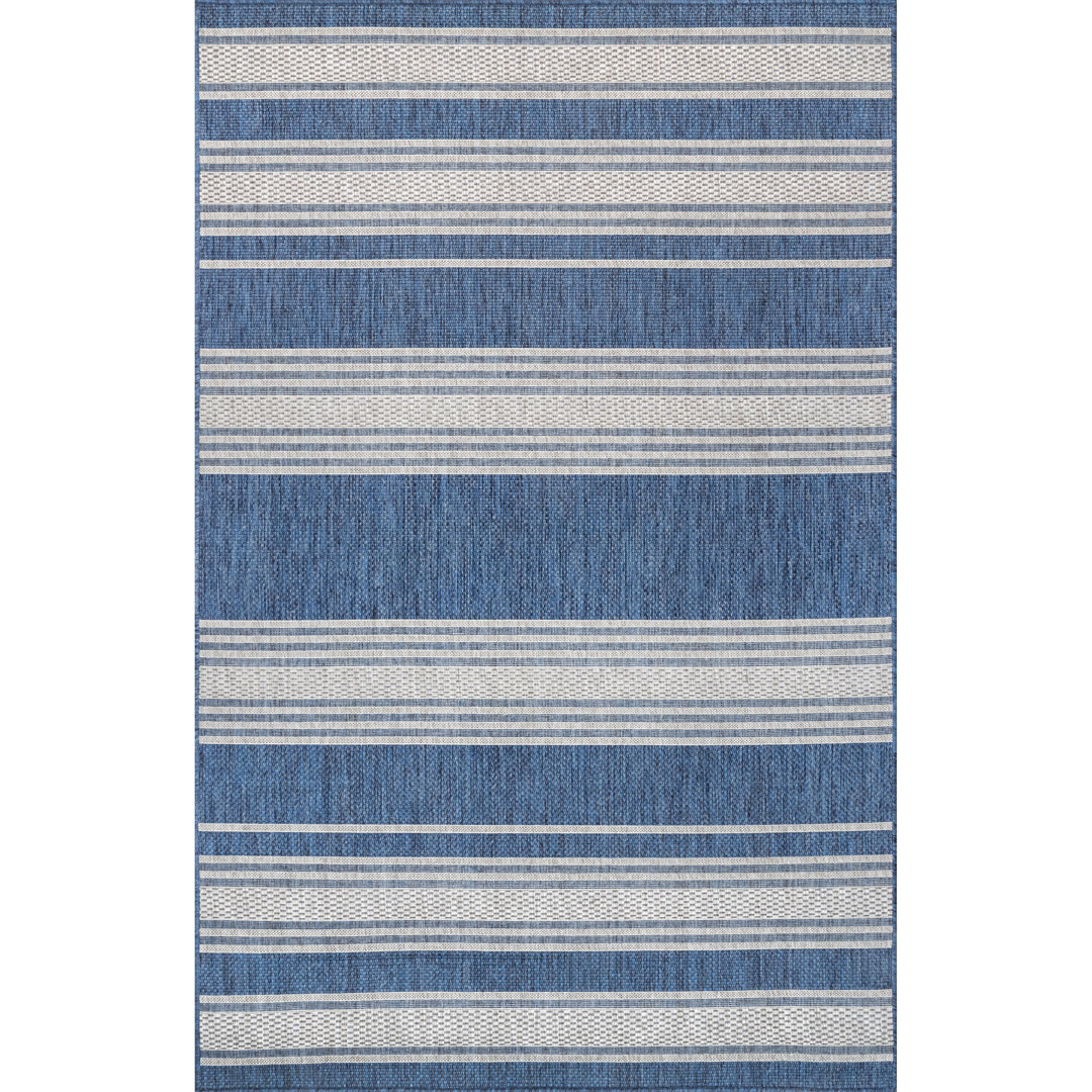 Romy Striped Indoor/Outdoor Area Rug Breakwater Bay Rug 