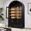 Grand garde-manger arqué 73 po avec portes en verre et tablettes réglables-372343026