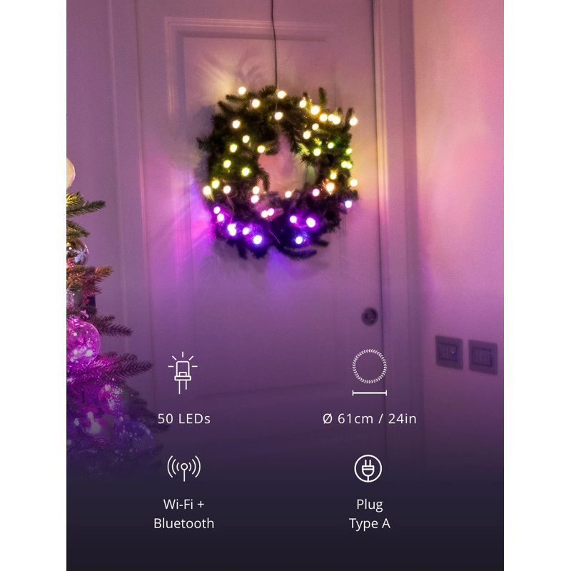 Faux Lighted 18.1'' Wreath