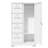 White Lockable Vertical Metal Filing Cabinet with 4 Drawers & Storage Door, Steel File Locker for Home Office Bedroom School-904173039