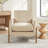 Enni Macon Wood Arm Tufted Back Accent Chair-416732866