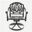 3-Piece All-Weather Cast Aluminum Dining Set, Include 2 Swivel Chairs and 39.37" Round Table With Black Frame
