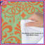 Édredon orange à motif damassé-130505727