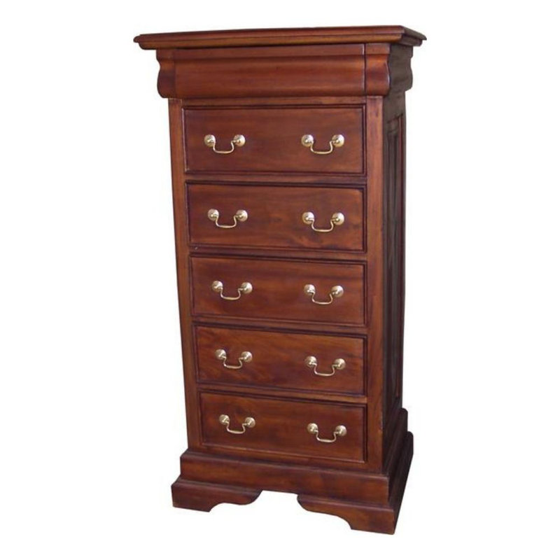 Lloyd Solid Wood 64cm W 5 - Drawer Chest of Drawers, Wax