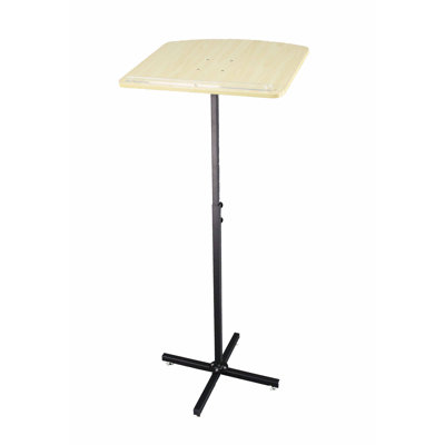 Stand, Metal Adjustable Height and Angle Maple Wood Top, Music Stand