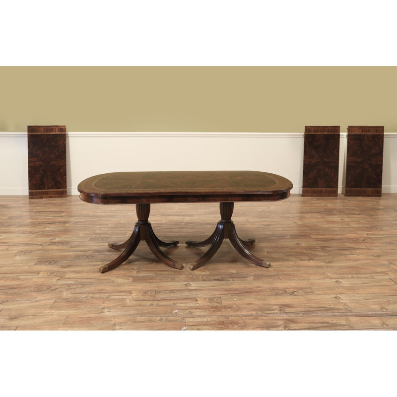 Oval Mahogany Wood Dining Table
