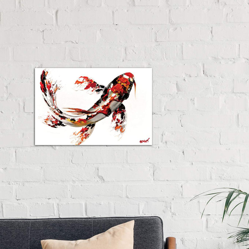 Koi Fish by Osnat Tzadok - Wrapped Canvas Print, 101.6 cm H x 66.04 cm W x 1.91 cm D