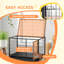Heavy Duty Dog Crate With Bowl Holder, Strong Steel Dog Crate With Wheels