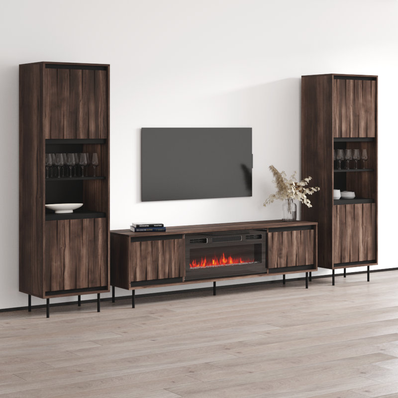 Meuble audio-vidéo avec foyer électrique 112,6 po Swing