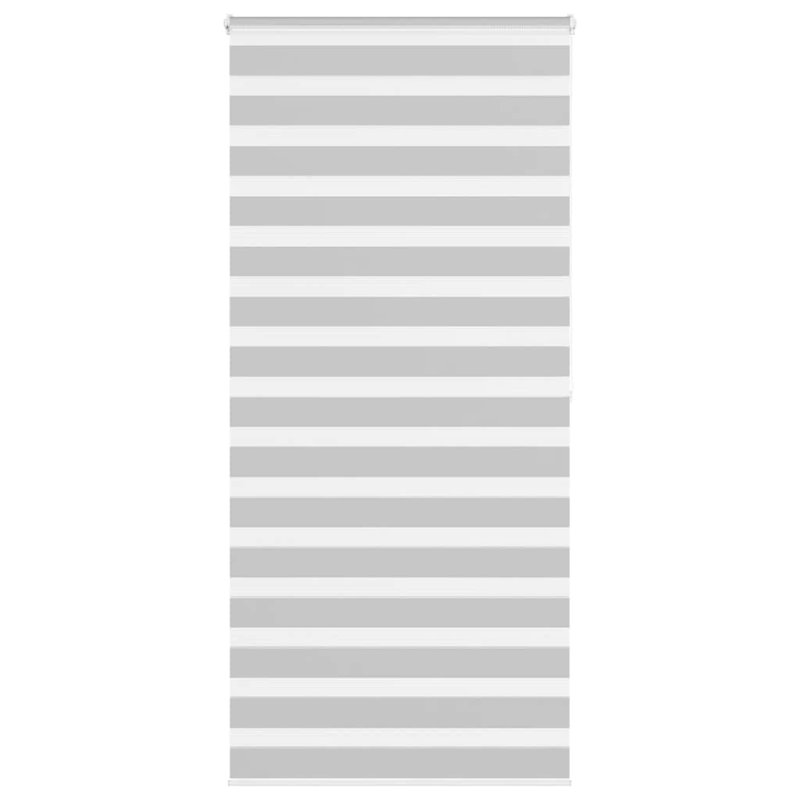 George Oliver Zebra Blind Polyester, Light Grey, 110cmW x 200cmL