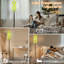Lampe sur pied sans soudure citron moderne à intensité variable avec télécommande et pédale abat-jour abat-jour haut lampadaire pour salon chambre bureau