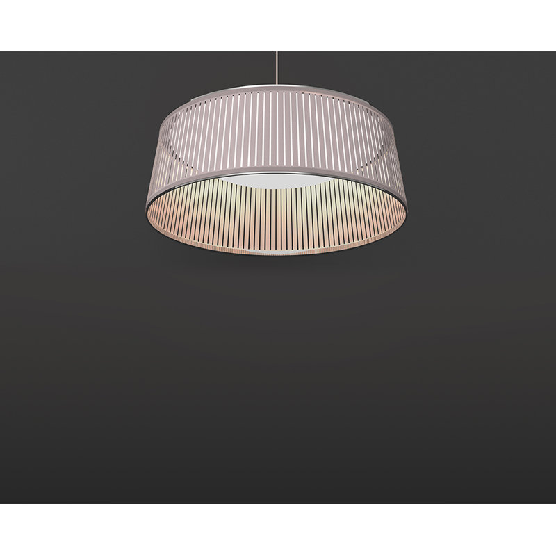 Solis Drum Pendant, White, 10" H x 24" W x 24" D