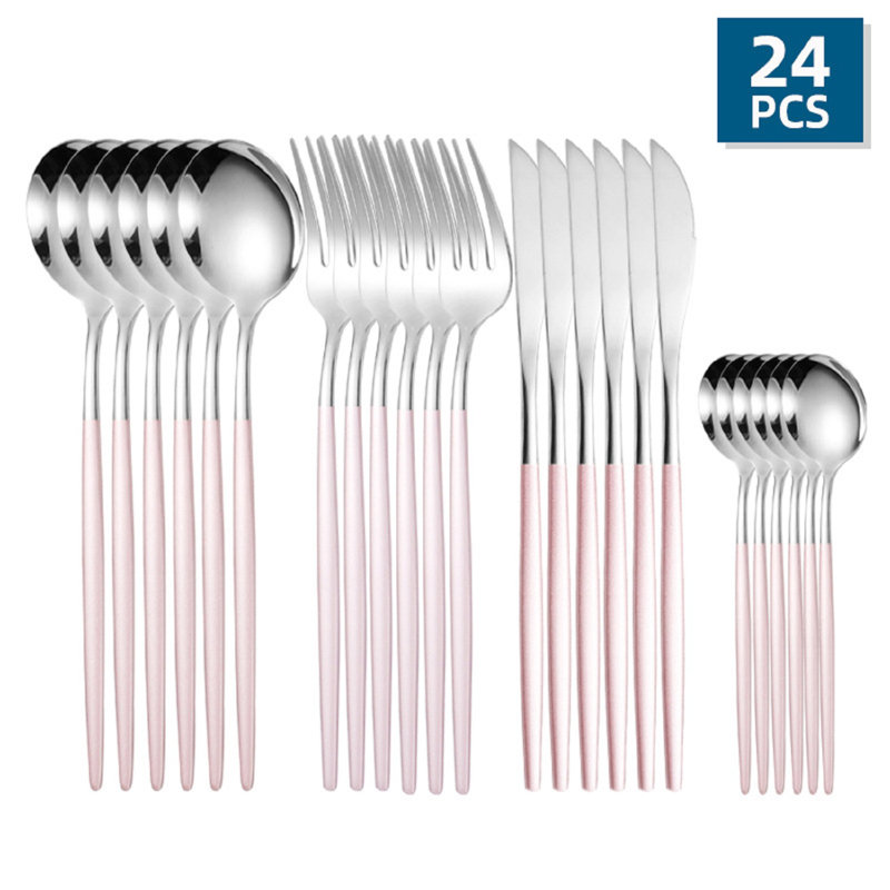 Ensemble de couverts Ivy Bronx Chato, Rose / argenté