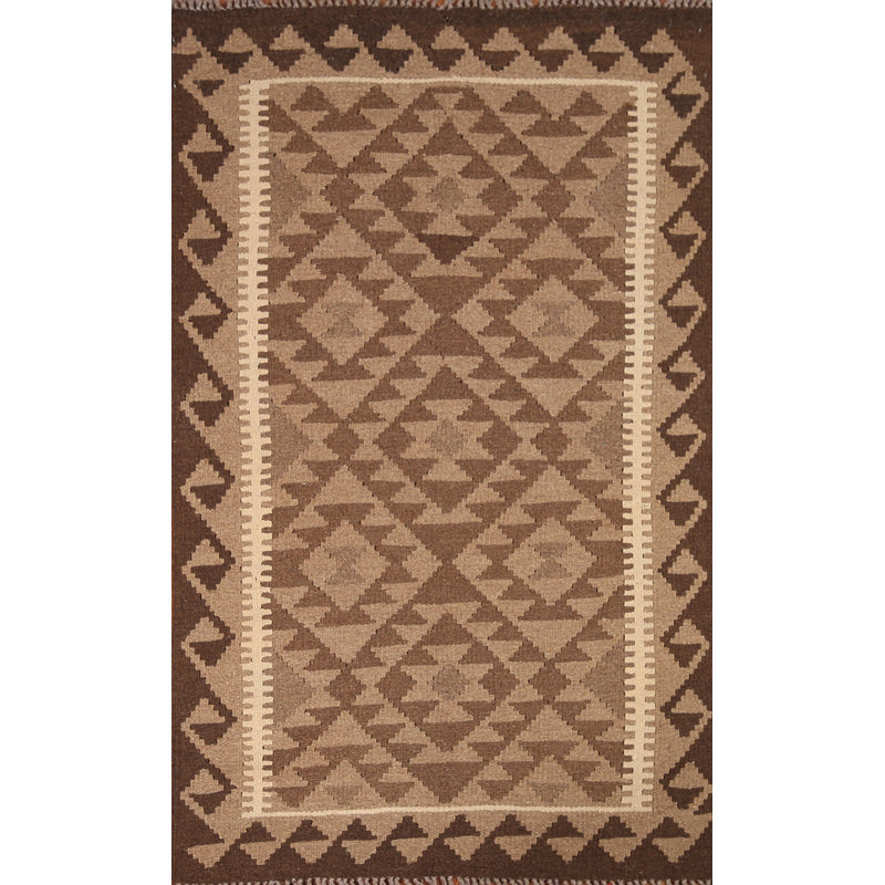 Geometric Kilim Reversible Area Rug 3x5